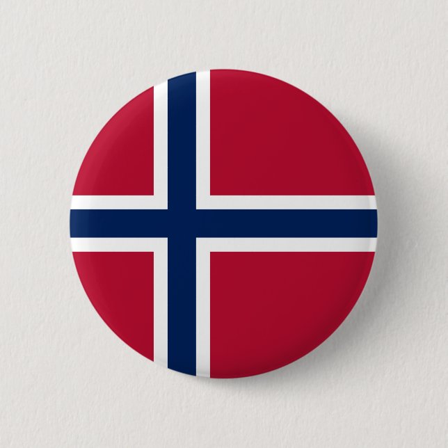 Badge Rond 5 Cm Drapeau norvégien (Devant)