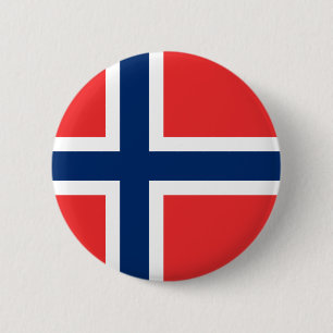 Badge Rond 5 Cm Drapeau norvégien