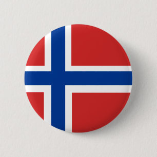 Badge Rond 5 Cm Drapeau norvégien