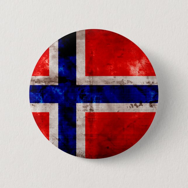 Badge Rond 5 Cm Drapeau norvégien (Devant)