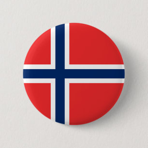 Badge Rond 5 Cm Drapeau norvégien (Norvège)