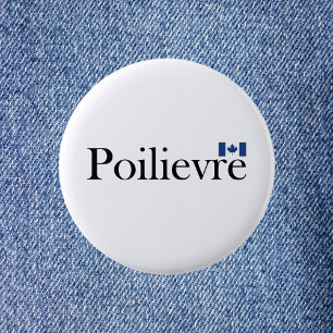 Badge Rond 5 Cm Drapeau officiel canadien Pierre Poilievre