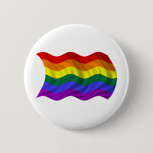 Badge Rond 5 Cm Drapeau onduleux de liberté