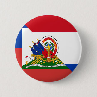 Badge Rond 5 Cm Drapeau paraguayen haïtien | Haïti Paraguay
