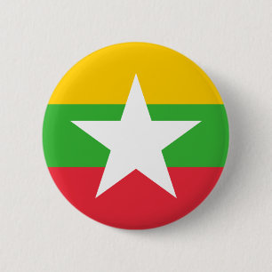 Badge Rond 5 Cm Drapeau patriotique du Myanmar