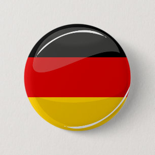 Badge Rond 5 Cm Drapeau rond brillant allemand