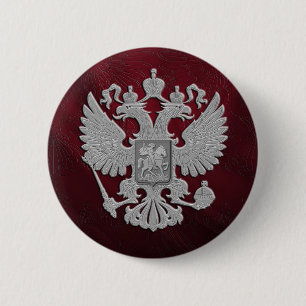 Badge Rond 5 Cm Drapeau rouge russe de symbole