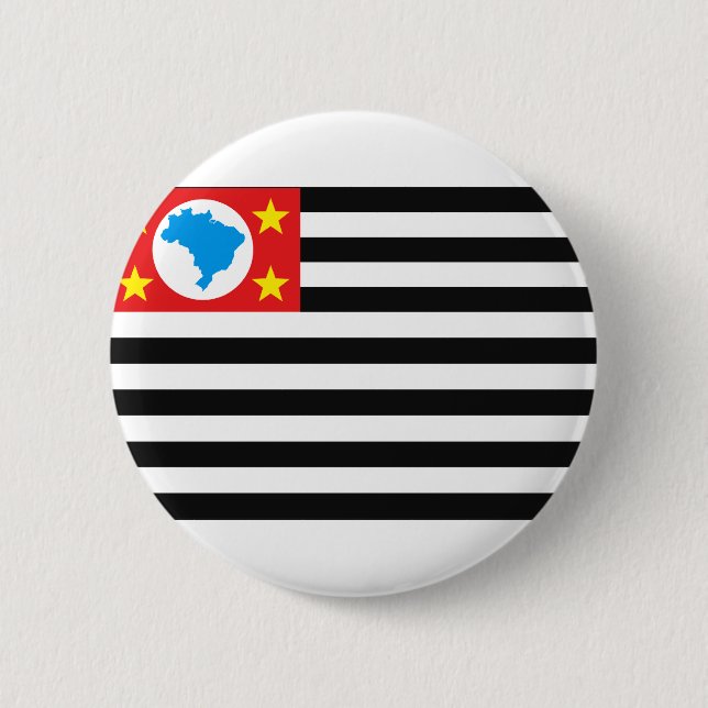 Badge Rond 5 Cm Drapeau São Paulo (Devant)