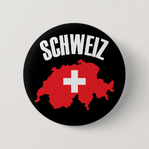 Badge Rond 5 Cm Drapeau Schweiz Suisse