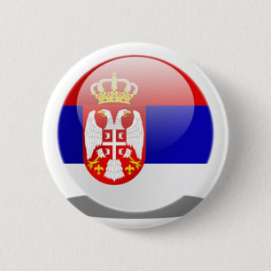 Badge Rond 5 Cm Drapeau serbe