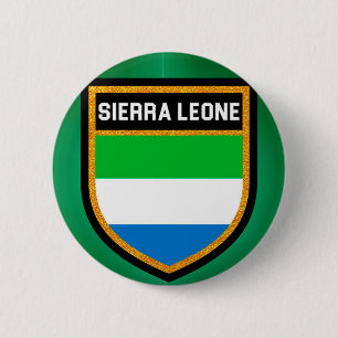 Badge Rond 5 Cm Drapeau Sierra Leone