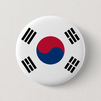 Badge Rond 5 Cm Drapeau sud-coréen Séoul S.K. La fierté des Coréen