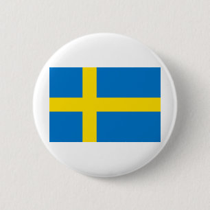 Badge Rond 5 Cm Drapeau suédois