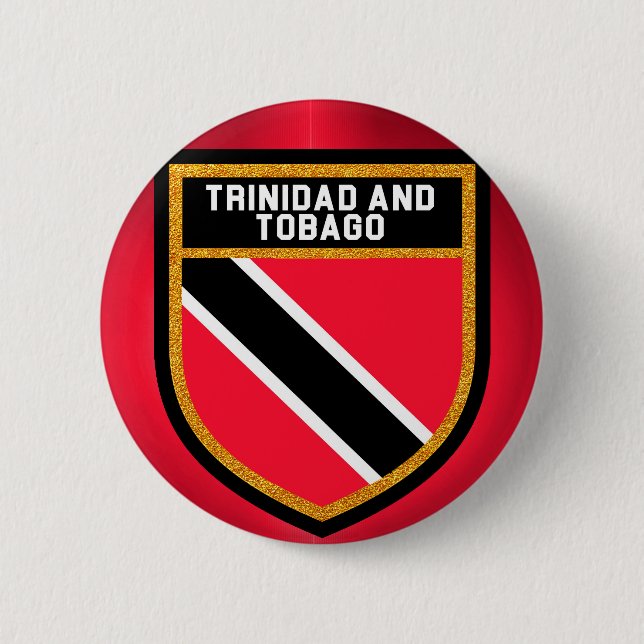 Badge Rond 5 Cm Drapeau Trinité-Et-Tobago (Devant)
