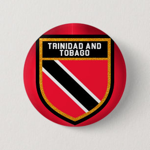 Badge Rond 5 Cm Drapeau Trinité-Et-Tobago