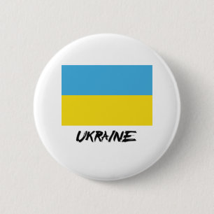Badge Rond 5 Cm Drapeau Ukraine