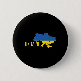 Badge Rond 5 Cm Drapeau ukrainien Carte Amour Soutien Ukrainiens U