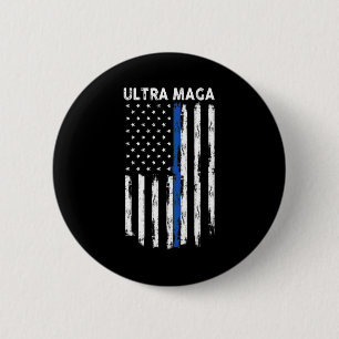 Badge Rond 5 Cm Drapeau Ultra Maga US Fier Ultra Maga
