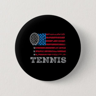 Badge Rond 5 Cm Drapeau Usa Tennis Hommes Femmes Us Tennis Lover É