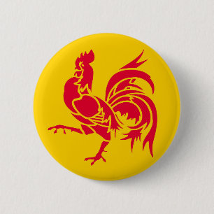 Badge Rond 5 Cm Drapeau Wallonie Belgique région province français