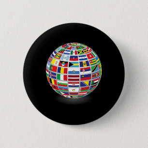 Badge Rond 5 Cm Drapeaux Des Pays Du Monde International