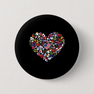 Badge Rond 5 Cm Drapeaux Des Pays Du Monde, Un Ex Culturel