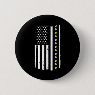 Badge Rond 5 Cm Drapeaux patriotiques 4 juillet Pickleball