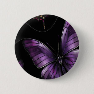 Badge Rond 5 Cm Dreamy Butterfly Motif