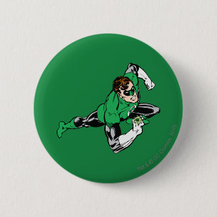 Badge Rond 5 Cm Droite verte de saut de lanterne