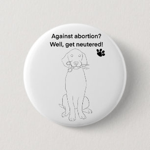Badge Rond 5 Cm Droits à l'avortement humoristique