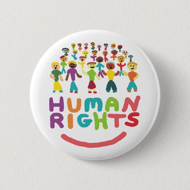Badge Rond 5 Cm Droits de l'homme (Devant)
