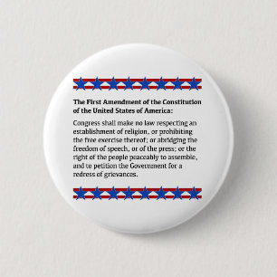 Badge Rond 5 Cm Droits de premier amendement