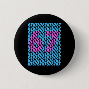 Badge Rond 5 Cm Drôle 67 Caché 6 7 Mème Collège 6 7 Drôle 6