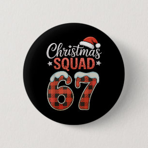 Badge Rond 5 Cm Drôle 67 Six Sept Mème Brainrot 67 Noël Équipe