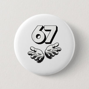Badge Rond 5 Cm Drôle 6 7 Mème Gen Alpha Gen Z Argot Six Sept