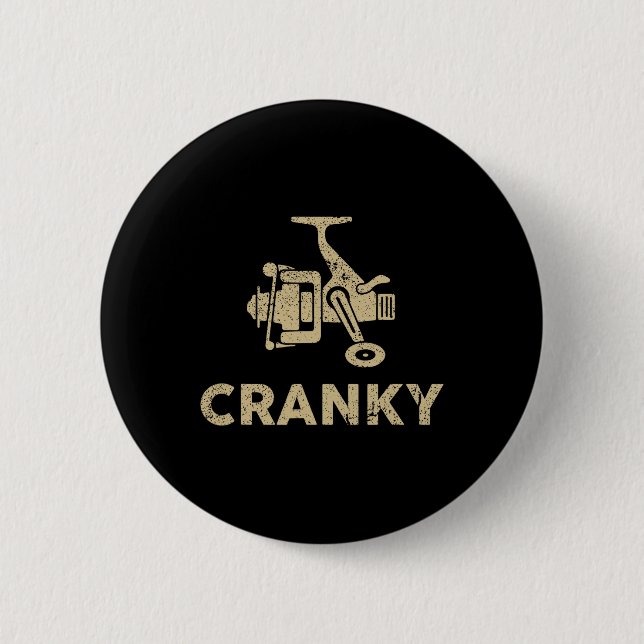 Badge Rond 5 Cm Drôle Aiguille De Pêche Pour Hommes (Devant)