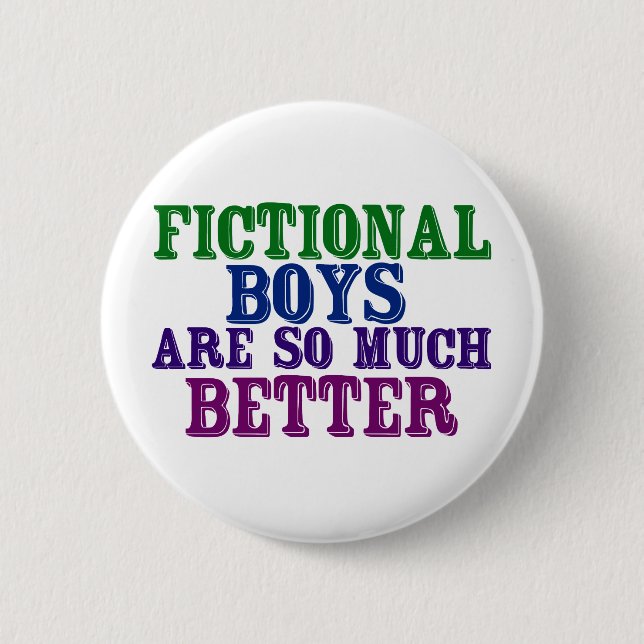 Badge Rond 5 Cm Drôle Bookworm Fictional Boys Sont Tant Mieux (Devant)
