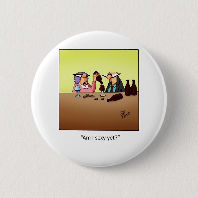 Badge Rond 5 Cm Drôle cadeau de vin! (Devant)