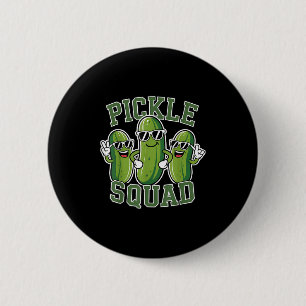 Badge Rond 5 Cm Drôle Cartoon Pickles Lover Dill Doe Joe Alimentat