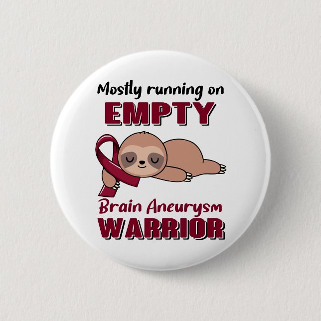 Badge Rond 5 Cm Drôle Cerveau Aneurysme Cadeaux de sensibilisation (Devant)