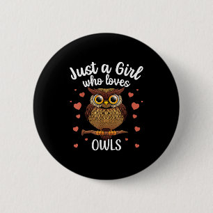 Badge Rond 5 Cm Drôle Chouette Art Pour Filles Femmes Enfants Jeun