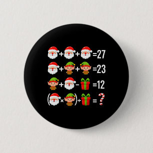 Badge Rond 5 Cm Drôle de 67 Meme Santa Prof de maths Noël Six Sept