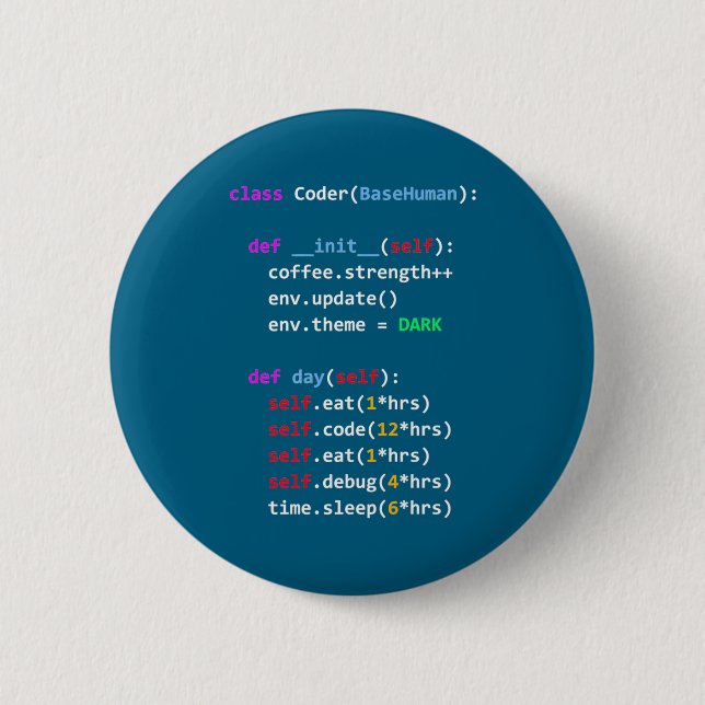 Badge Rond 5 Cm Drôle de codage Python Cl Manger Code Sommeil  (Devant)