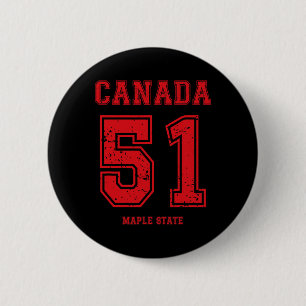 Badge Rond 5 Cm Drôle de style sportif Canada 51e État de l'érable