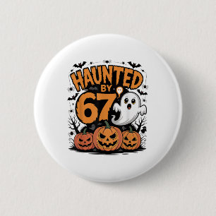Badge Rond 5 Cm Drôle Fantôme T Citrouille Halloween - Hanté 