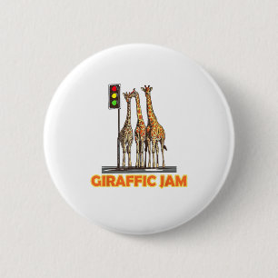 Badge Rond 5 Cm Drôle Jam de la Giraffe de Pun