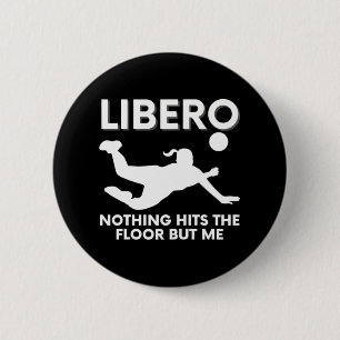 Badge Rond 5 Cm Drôle joueur de volley-ball Libero