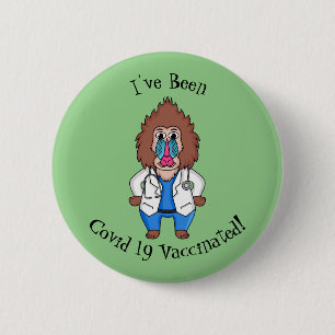 Badge Rond 5 Cm Drôle manuel dessin d'un médecin