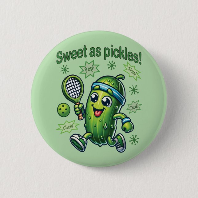 Badge Rond 5 Cm Drôle mignon sucré comme chatons Pickleball (Devant)