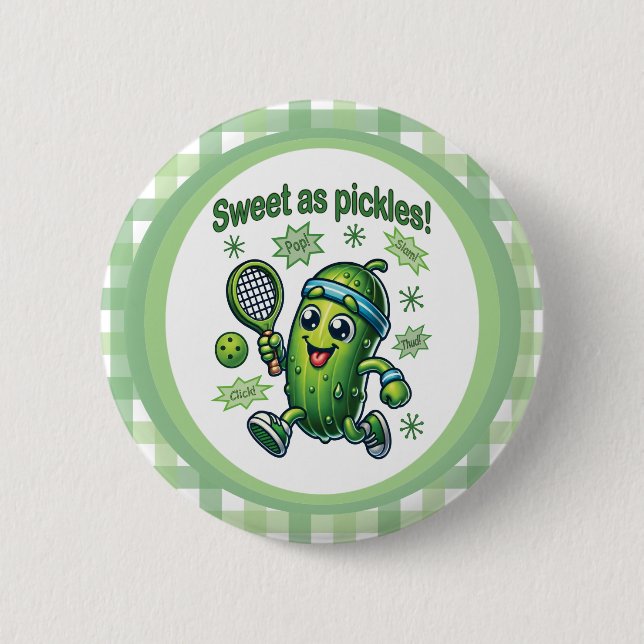 Badge Rond 5 Cm Drôle mignon sucré comme chatons Pickleball (Devant)